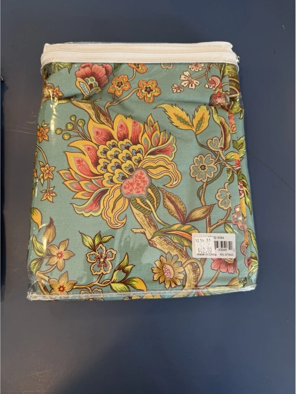 C & F Drapery/Curtain Panels Set Of 2 50”X 84” Floral Jewel Colors Cotton New